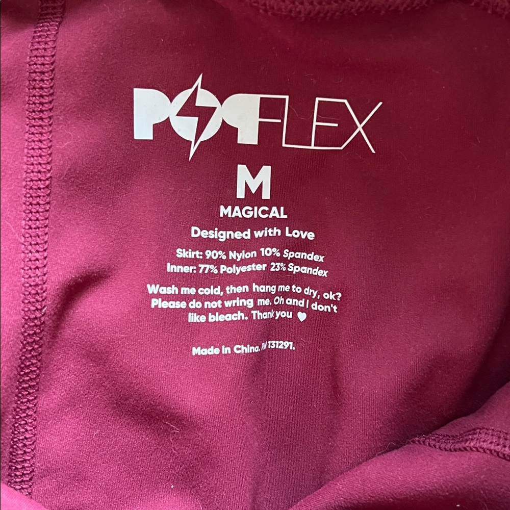 Maroon/Red Popflex Hiking Superskort Cargo Skort - Picture 3 of 3